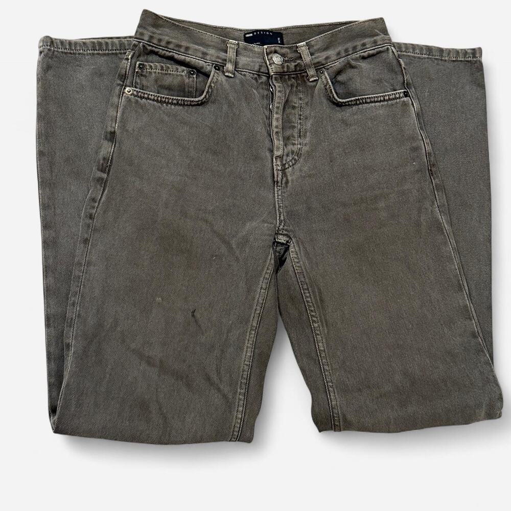 Grayish black vintage straight leg mid
